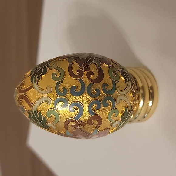 Franklin Mint Cloisonne Enamel 24K gold egg - Picture 2 of 8